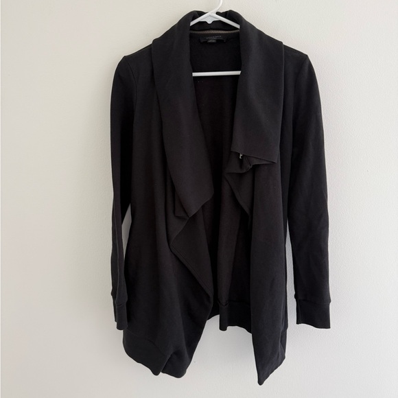 All Saints Black Open Waterfall Cardigan XS - Picture 1 of 5
